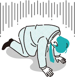 落ち込む
