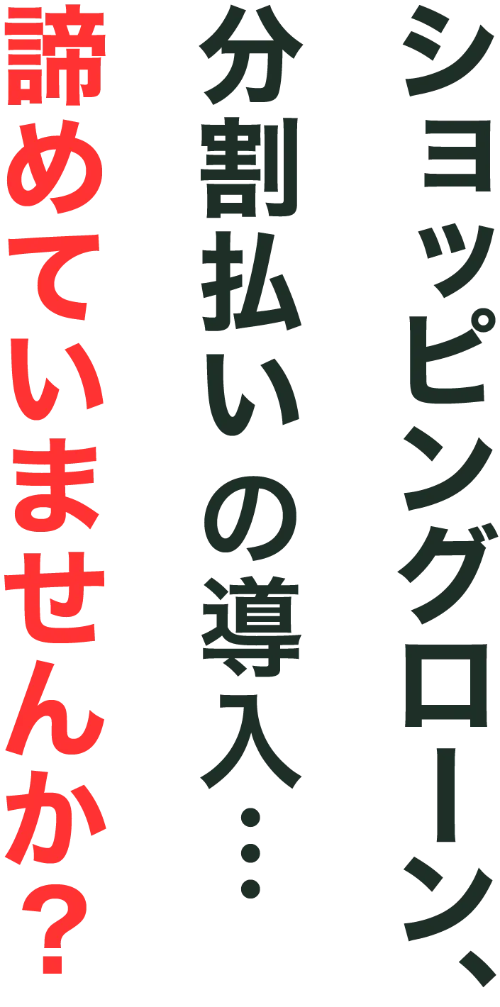 ショッピングローン、分割払いの導入諦めていませんか？