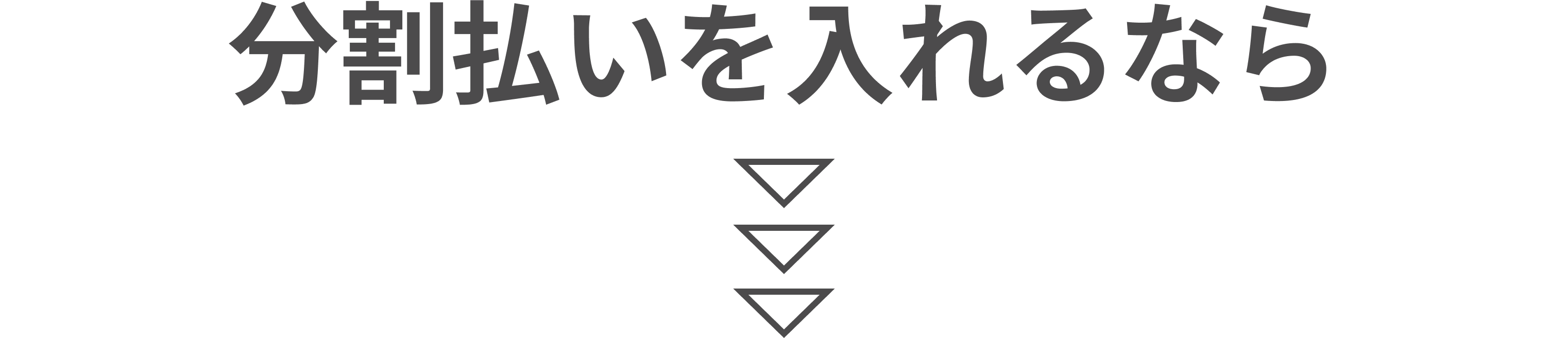 分割払いを入れるなら